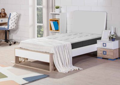 habitación en la que se ve una cama con el colchón daanser original